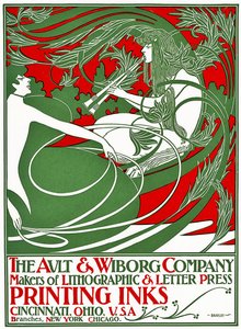 Póster Art Nouveau que representa a Pan, 1895